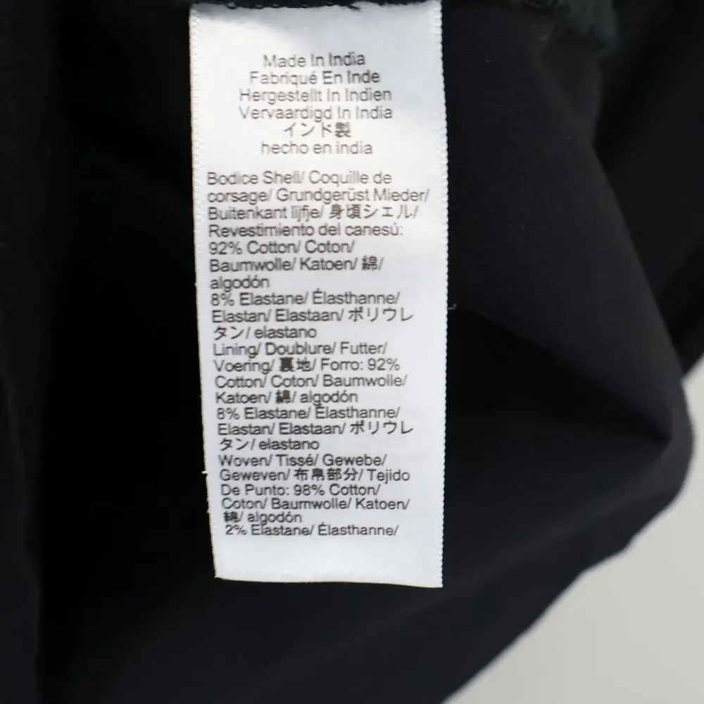 J.Crew Strapless Colorblock Midi Mixy Dress Natural Black Size Small NWT - Picture 8 of 8